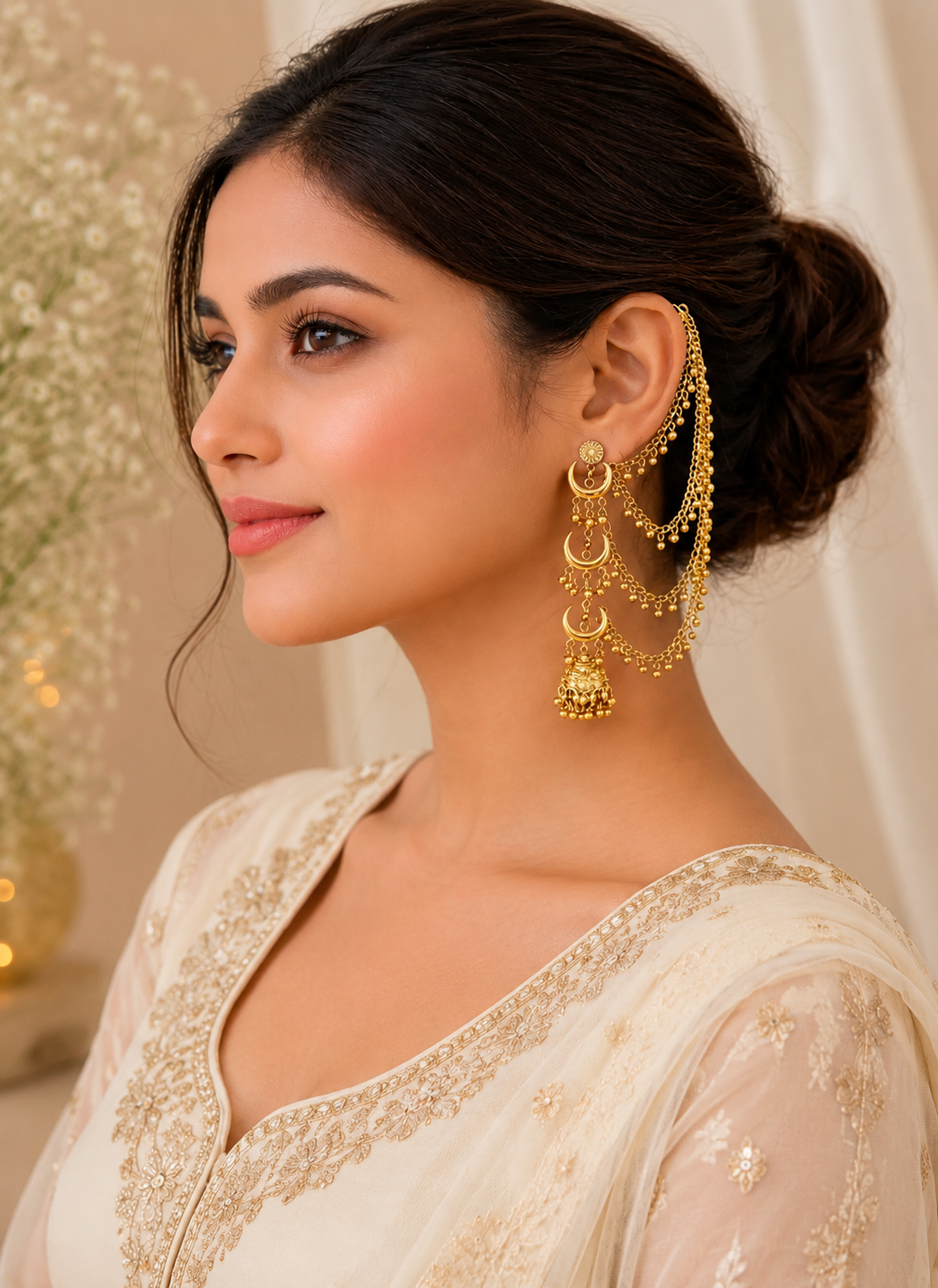 Triveni Triple Layered Jhumka