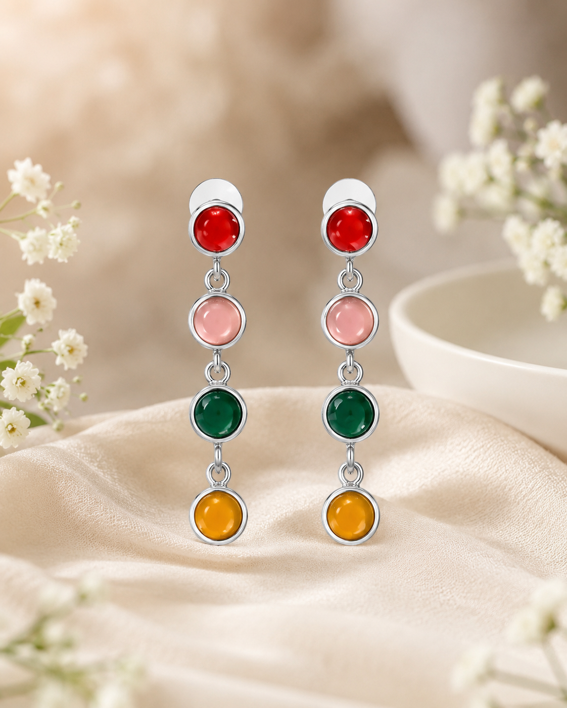 Carnival gemstone drops