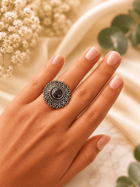 Midnight Bloom Ring