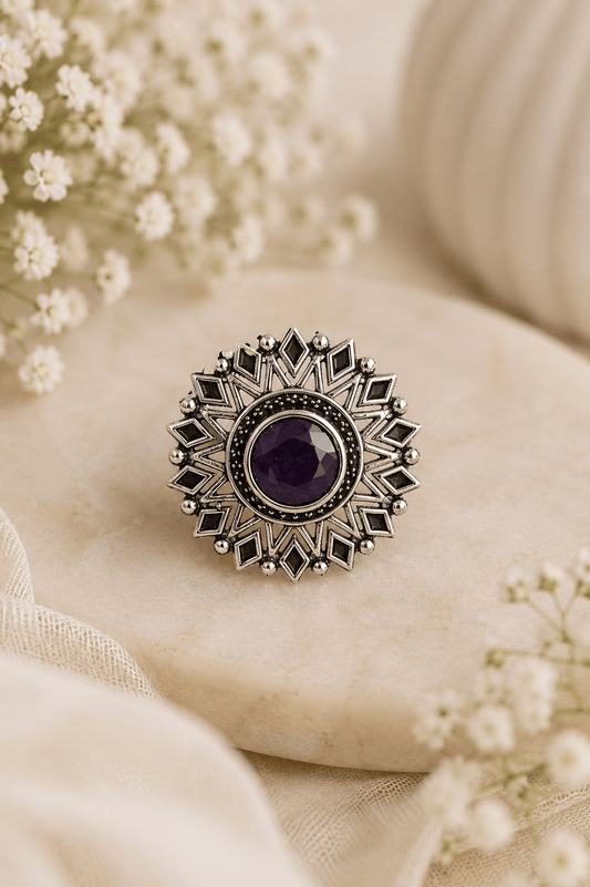 Midnight Bloom Ring