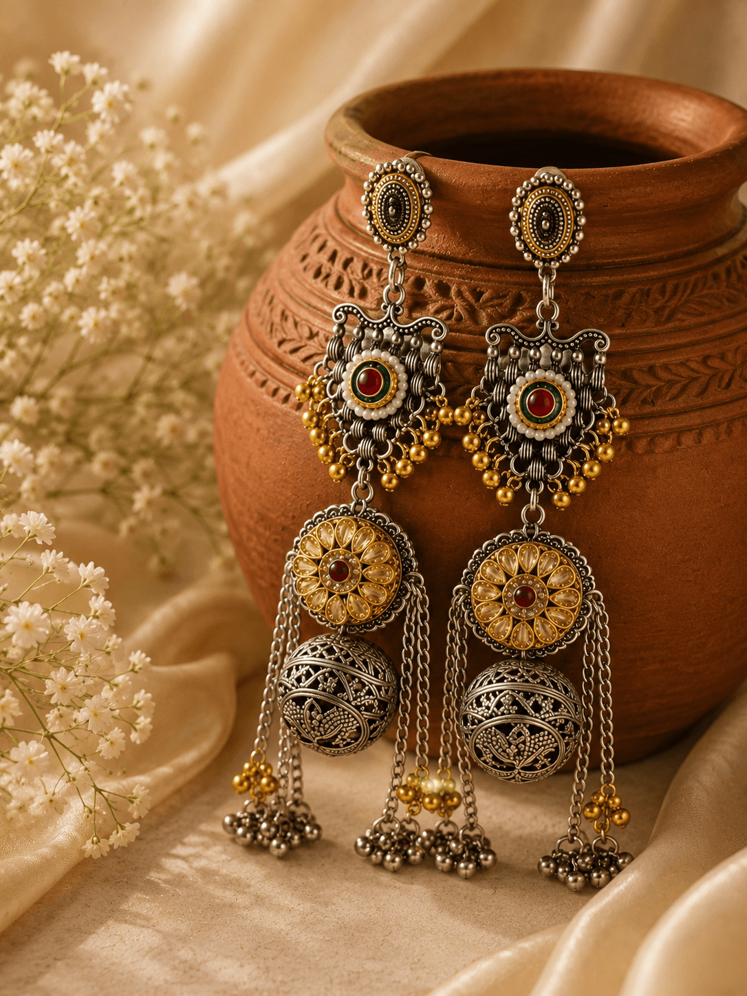 Rabaab Kashmiri Earrings