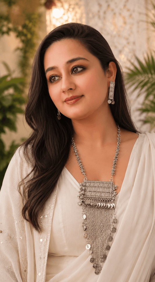 Sultana Coin Cascade Necklace Set