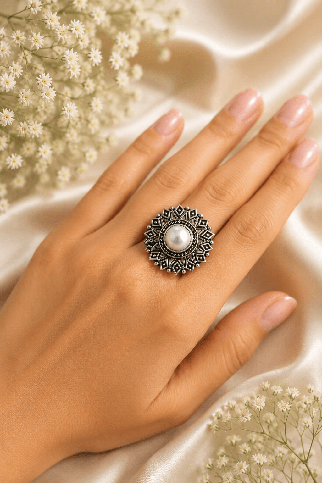 Pearlika Adjustable Ring