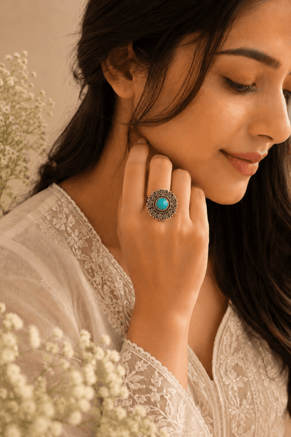 Turquoise Sunspell Ring
