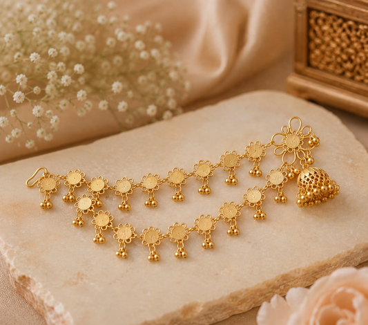 Gulmarg Floral Hairchain Jhumka