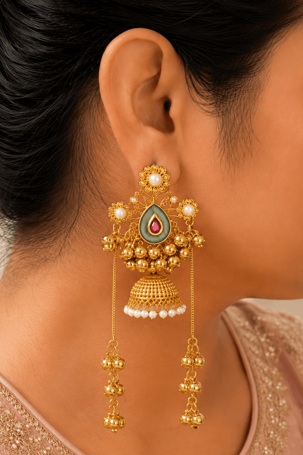 Heena Kashmiri Jhumkas