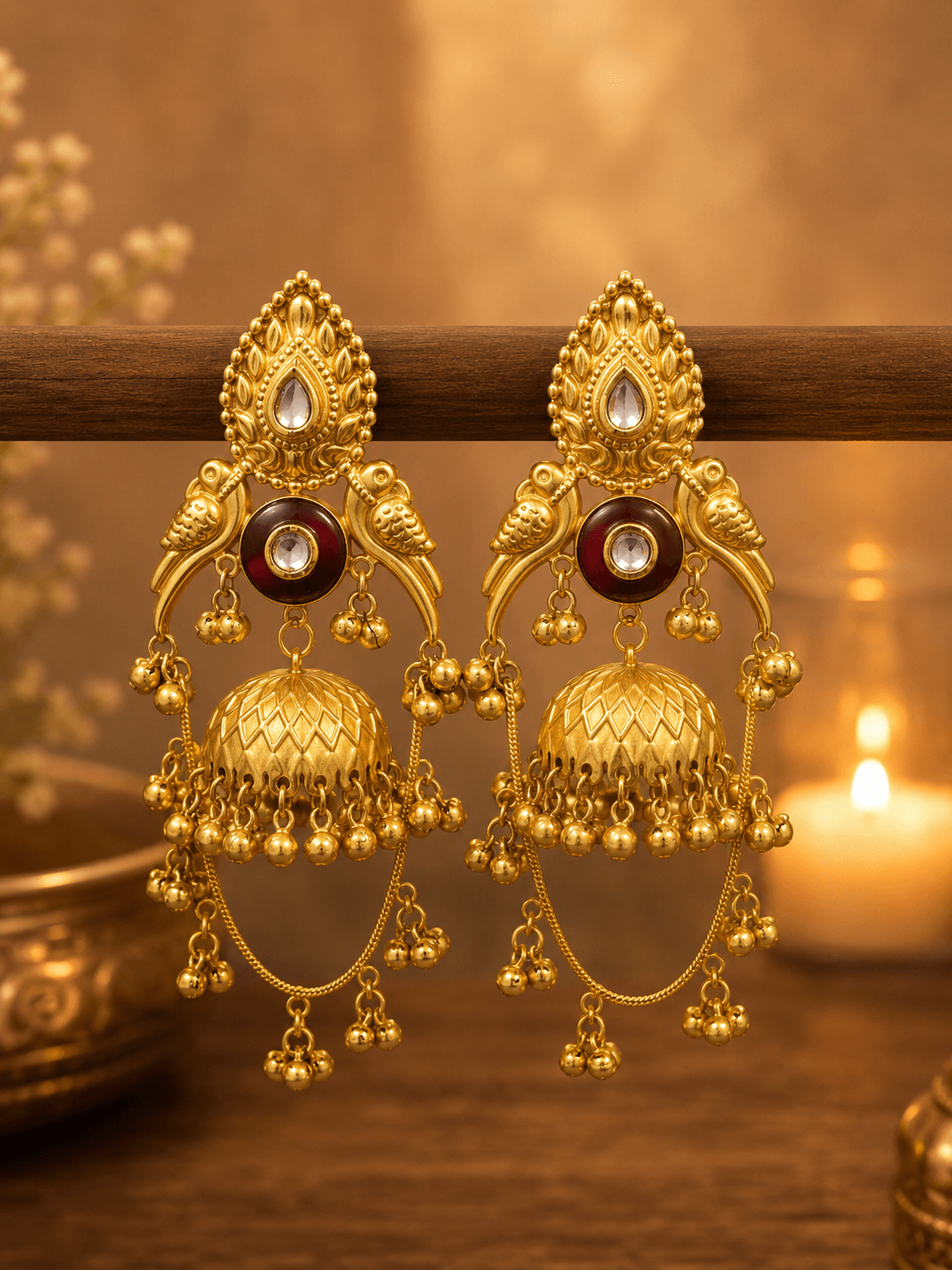 Hoor Kashmiri Jhumka Earrings
