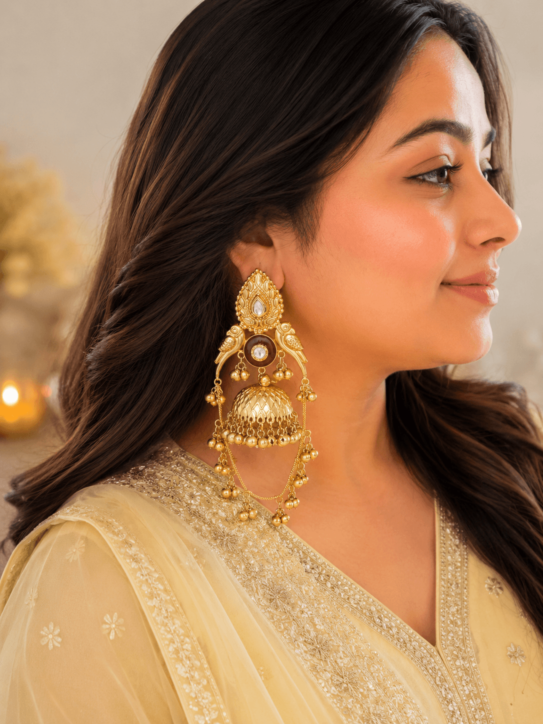Hoor Kashmiri Jhumka Earrings