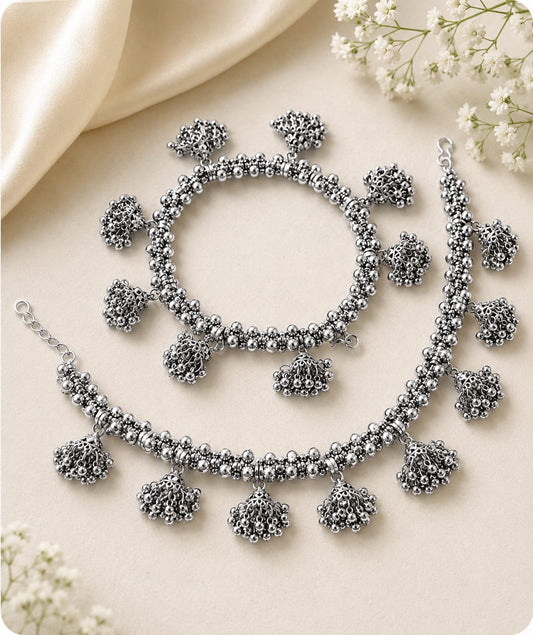 Jhumki Jhanjhar Style Anklets