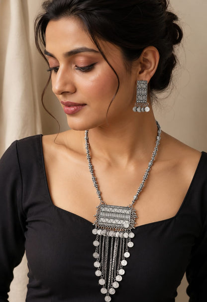 Sultana Coin Cascade Necklace Set