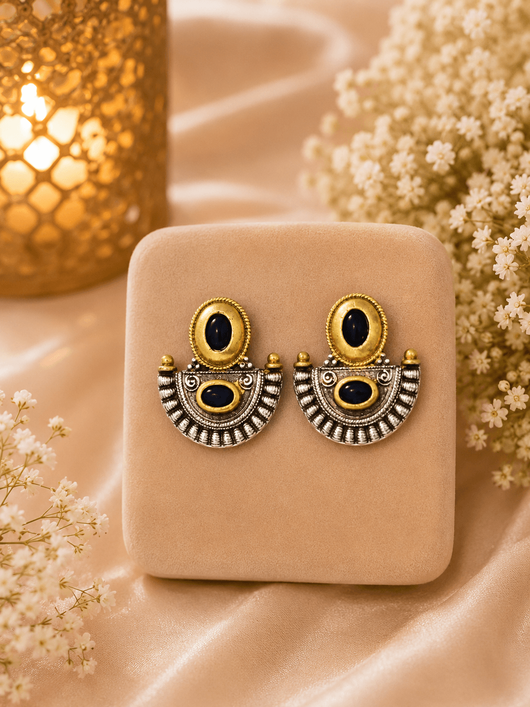 Crescent Tribal Statement Studs