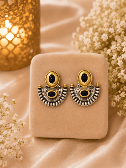 Crescent Tribal Statement Studs