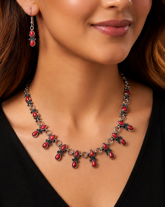 Red-y to Shine Necklace Set