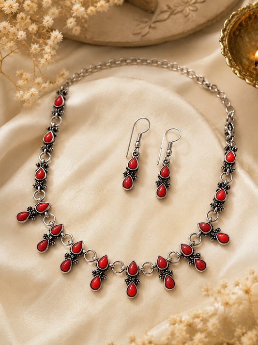 Red-y to Shine Necklace Set