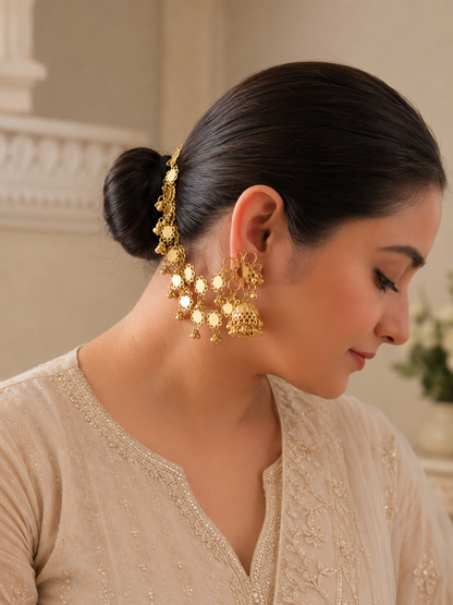 Gulmarg Floral Hairchain Jhumka