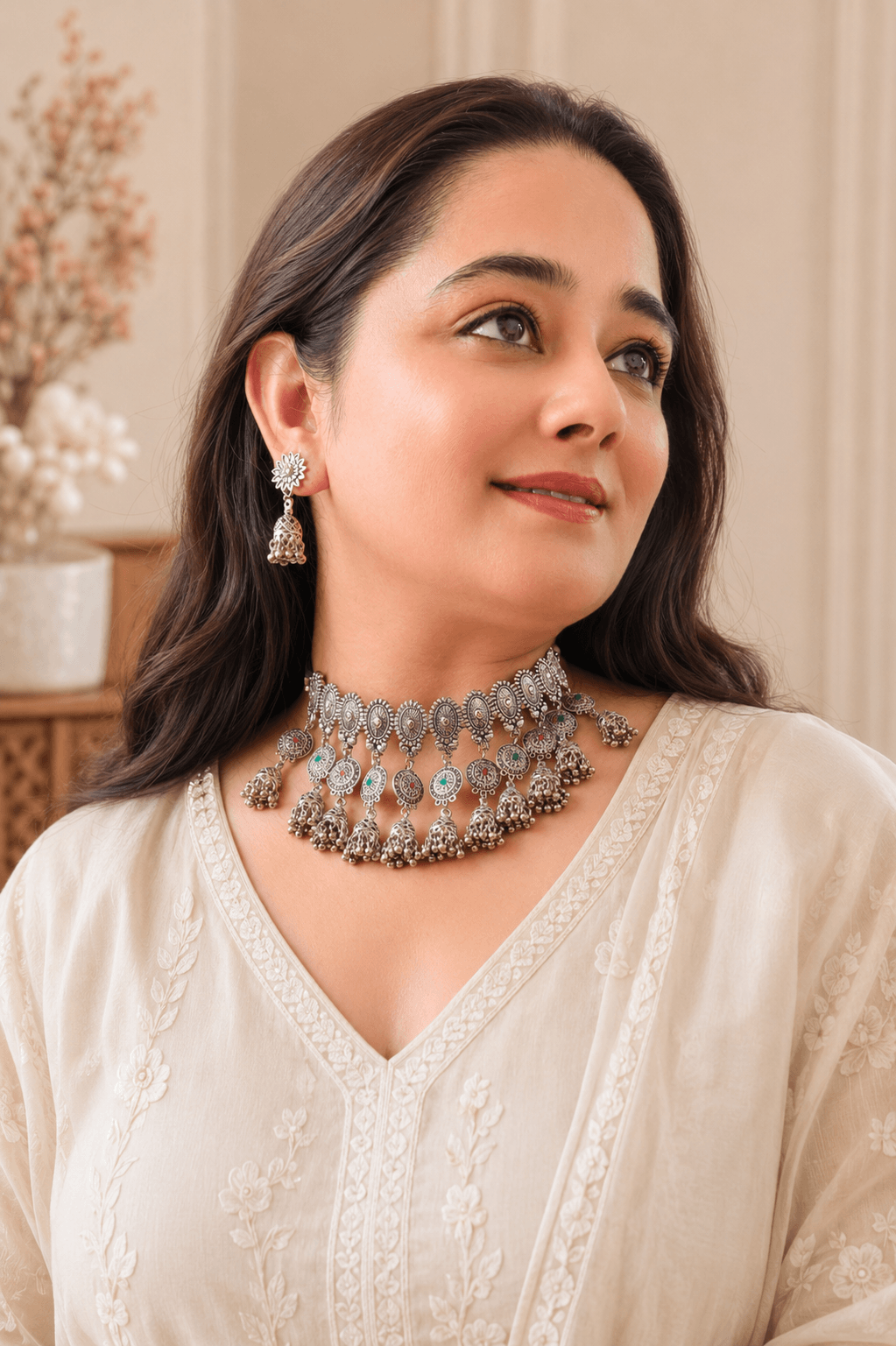 Gulnaar Ghungroo Choker Set