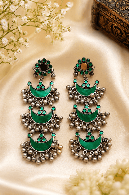 Cut Glass Afghani Chaandbalis