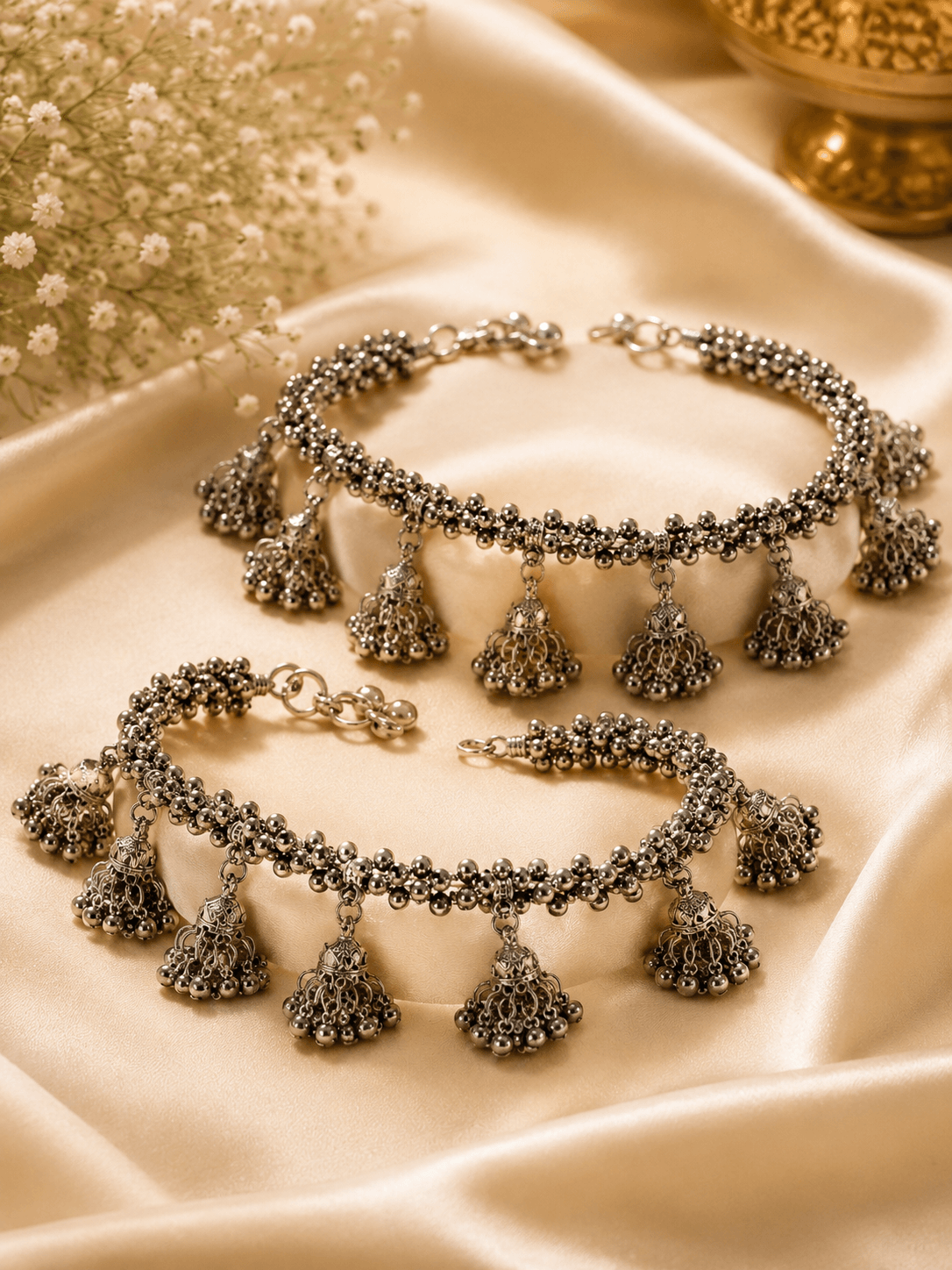 Jhumki Jhanjhar Style Anklets