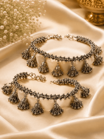 Jhumki Jhanjhar Style Anklets