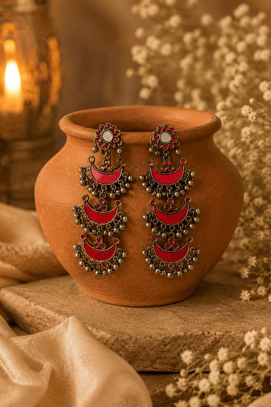 Cut Glass Afghani Chaandbalis
