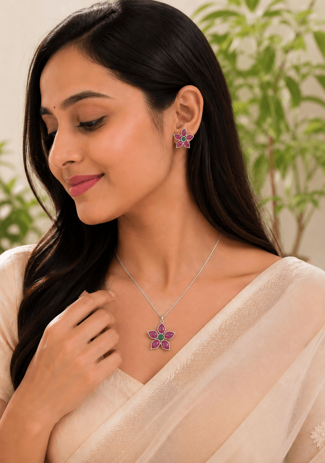 Petal Grace Pendant Set