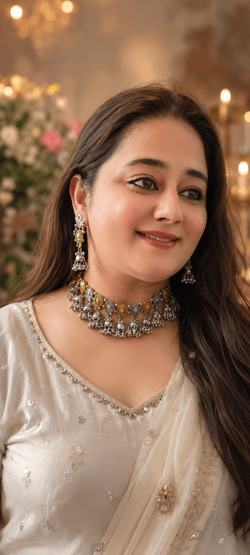 Noor Jharoka Oxidised Choker Set