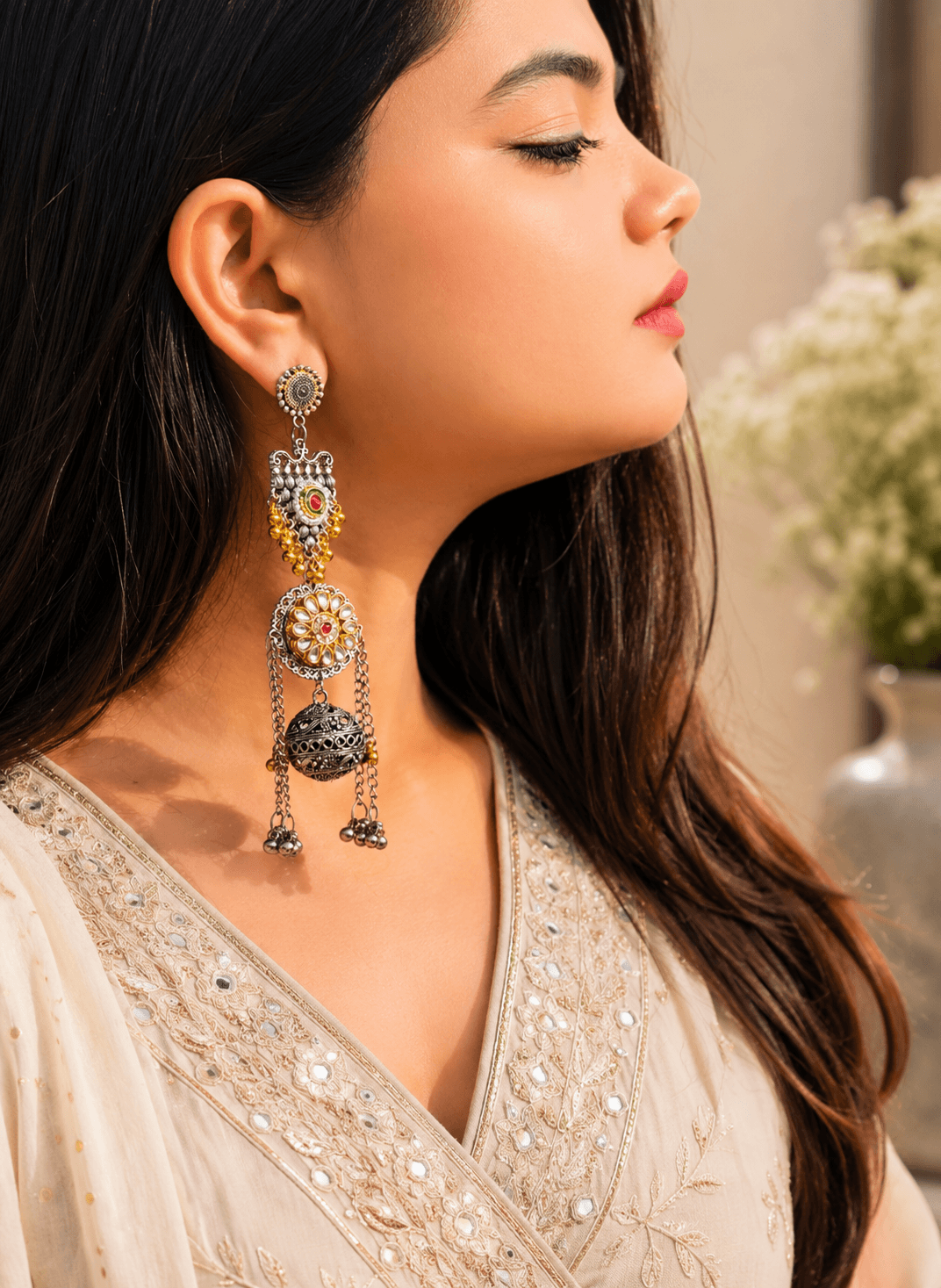 Rabaab Kashmiri Earrings
